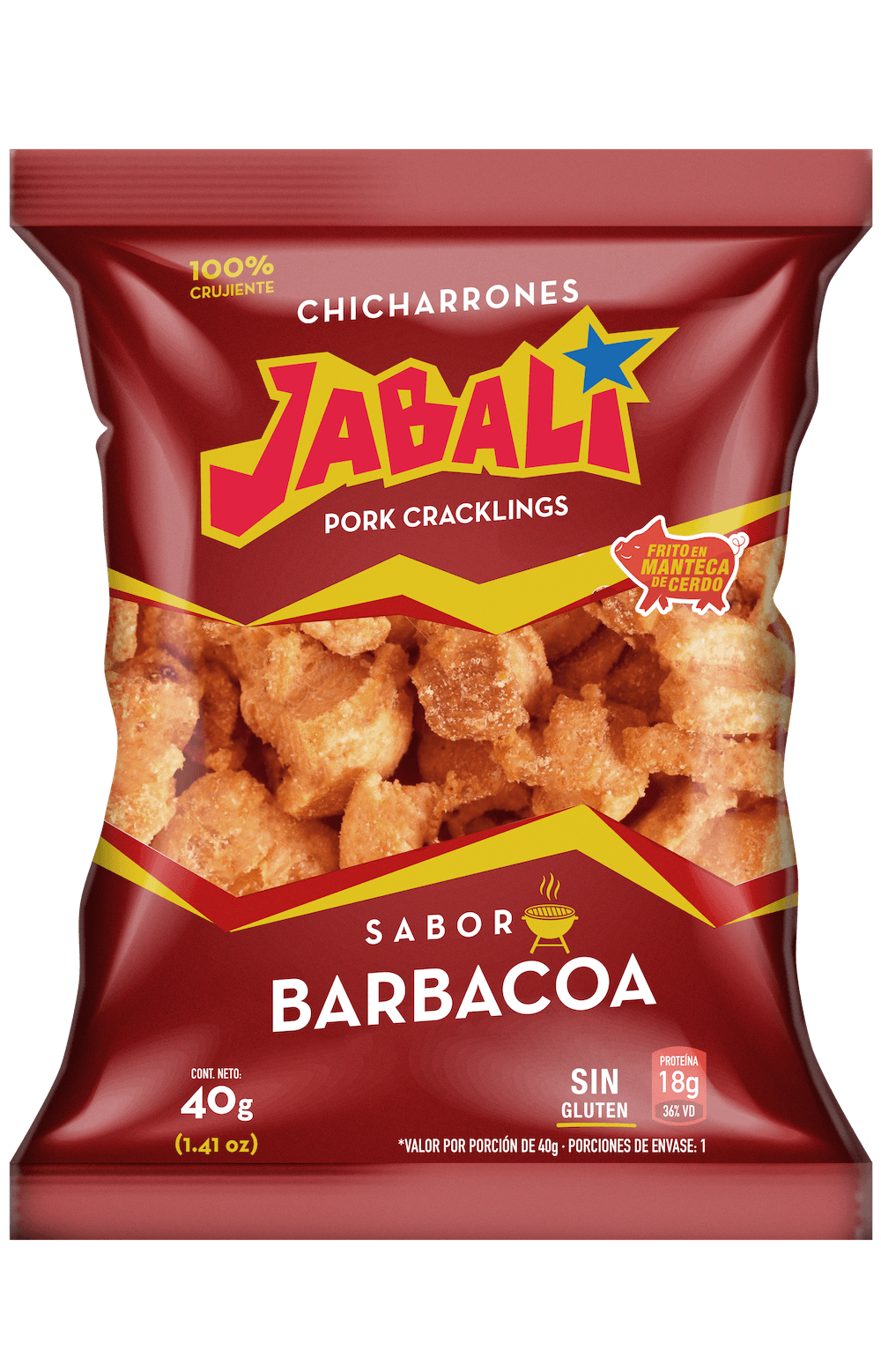 JABALI CHICHARRÓN SABOR BARBACOA