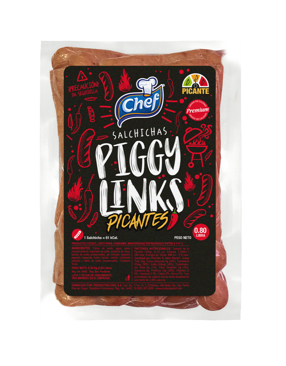 SALCHICHAS PIGGY LINKS PICANTE